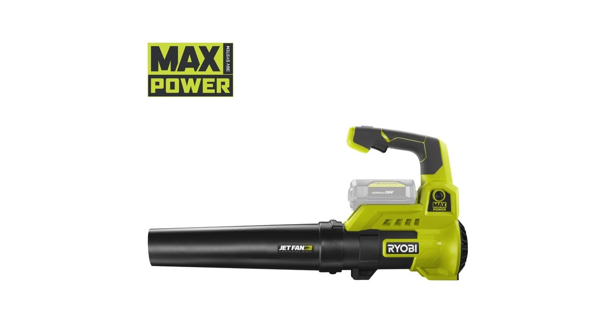 Ryobi MAX POWER Akku-Laubgebläse RY36BLA-0, 36Volt(grün/schwarz, ohne Akku und Ladegerät)
