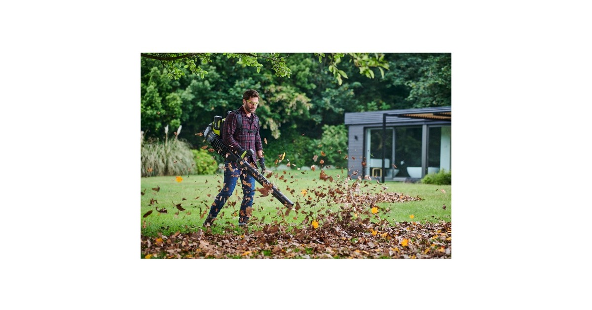 Ryobi MAX POWER Akku-Laubgebläse RY36BPXA-0 mit Tragegeschirr, 36Volt(grün/schwarz, ohne Akku und Ladegerät)