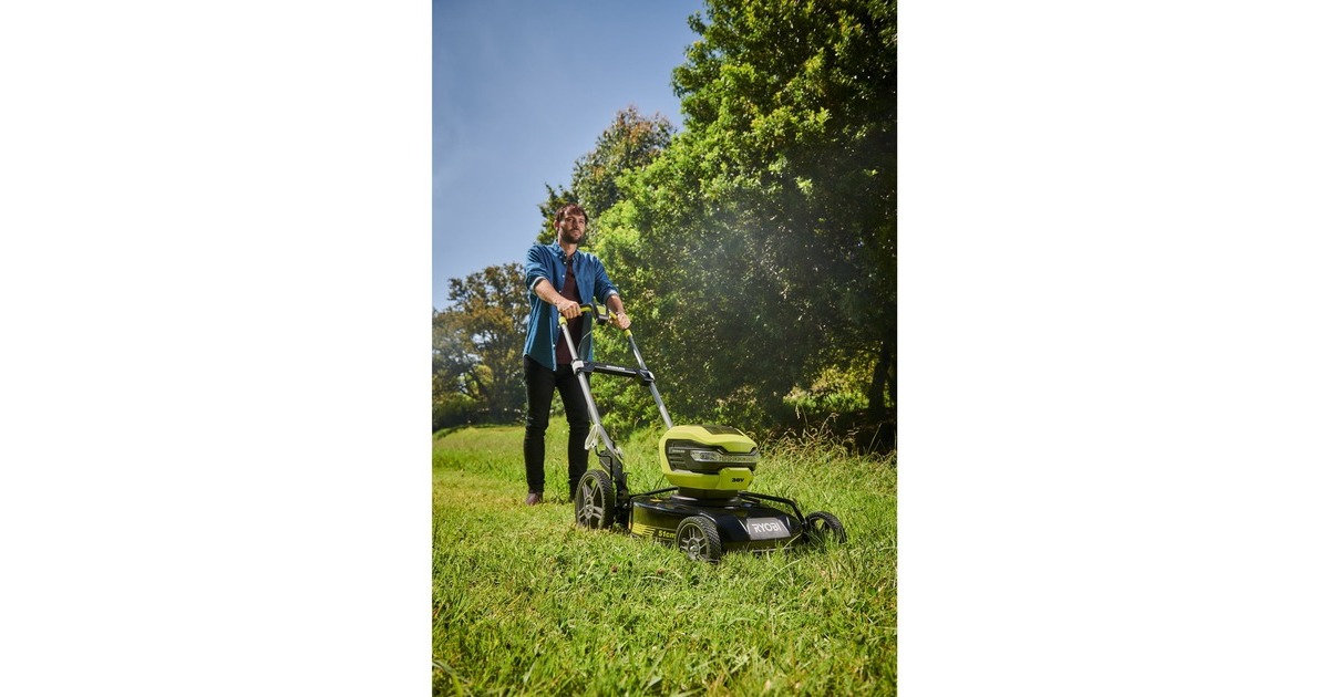 Ryobi MAX POWER Akku-Mulchmäher RY36LMMX51A-140, 36Volt, Rasenmäher(grün/schwarz, Li-Ionen-Akku 4 Ah)