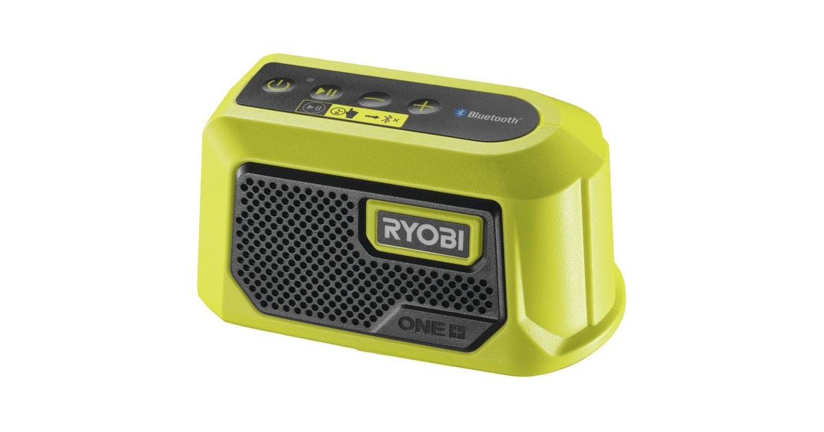 Ryobi ONE+ Akku Bluetooth Box Mini, 18Volt, Lautsprecher(grün/schwarz, ohne Akku und Ladegerät)