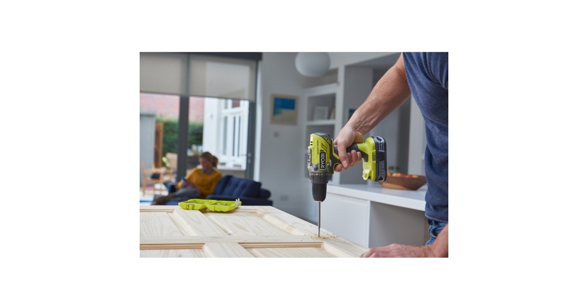 Ryobi ONE+ Akku-Bohrschrauber R18DD3-225S, 18Volt(grün/schwarz, 2x Li-Ionen Akku 2,5Ah)