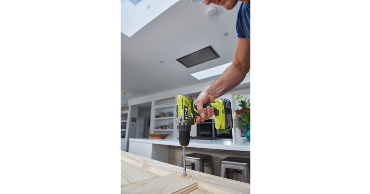 Ryobi ONE+ Akku-Bohrschrauber R18DD3-225S, 18Volt(grün/schwarz, 2x Li-Ionen Akku 2,5Ah)