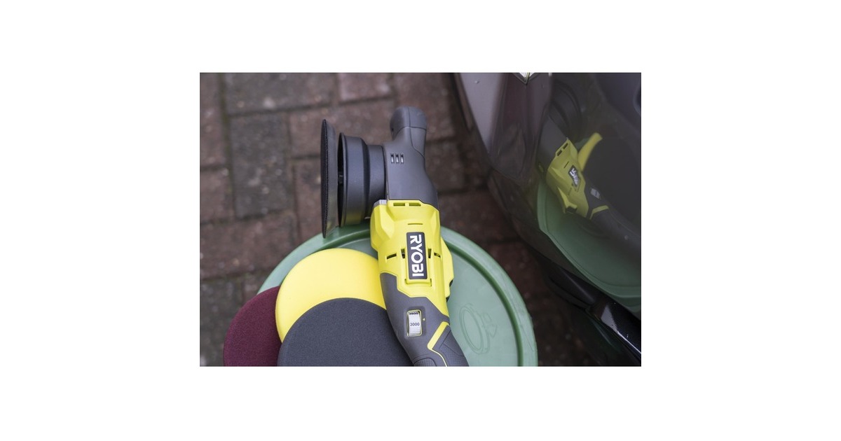 Ryobi ONE+ Akku-Exzenter-Poliermaschine R18P-0, 18Volt(grün/schwarz, ohne Akku und Ladegerät)