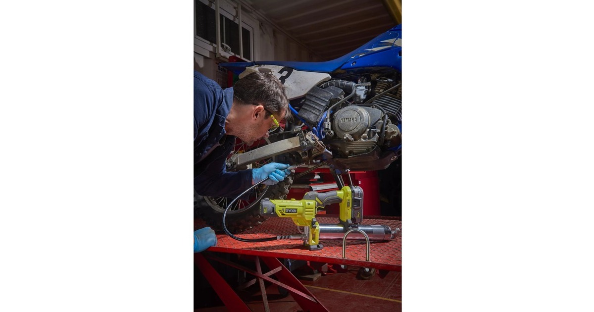 Ryobi ONE+ Akku-Fettpresse R18GG-0, 18Volt(grün/schwarz, ohne Akku und Ladegerät)