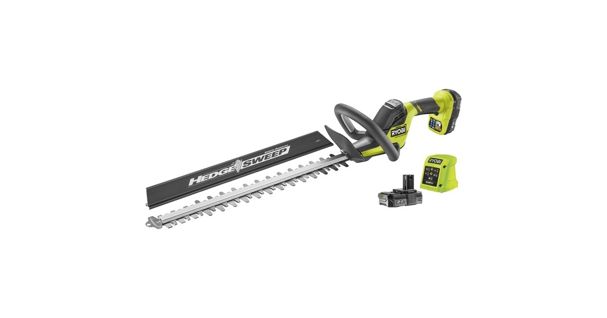 Ryobi ONE+ Akku-Heckenschere RY18HT45A-120, 18Volt(grün/schwarz, Li-Ionen Akku 2,0Ah)