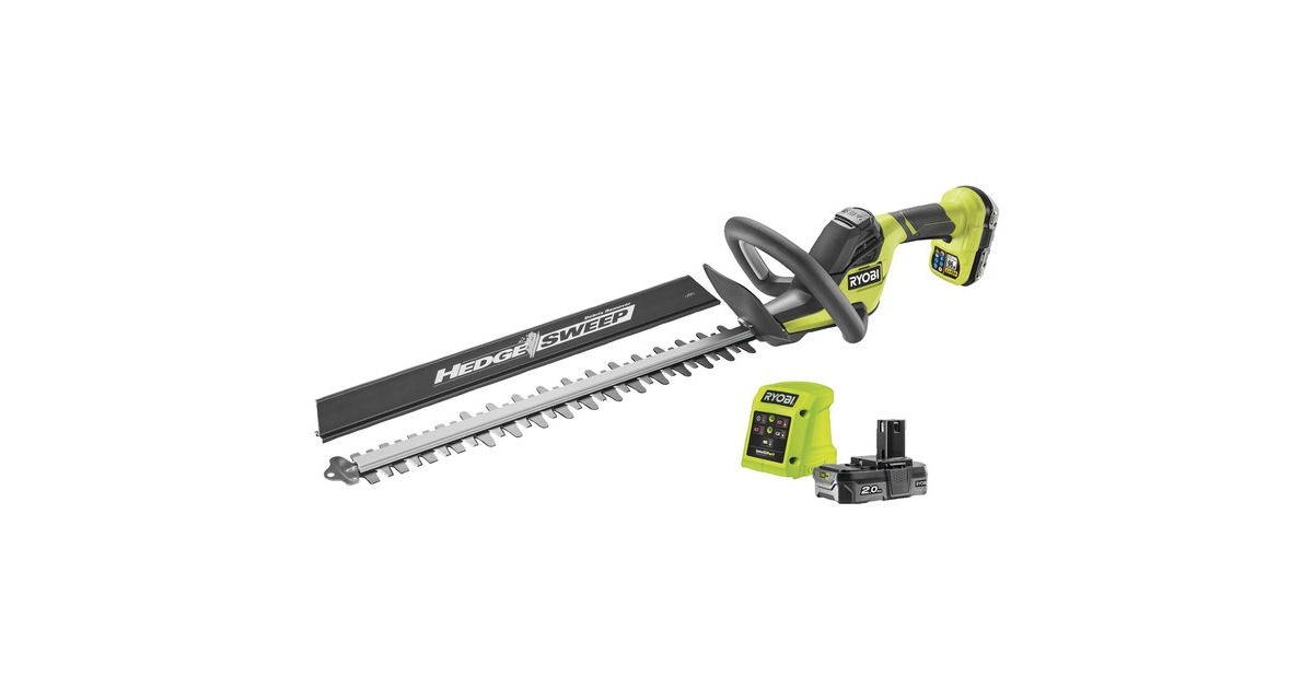 Ryobi ONE+ Akku-Heckenschere RY18HT50A-120, 18Volt(grün/schwarz, Li-Ionen Akku 2,0Ah)
