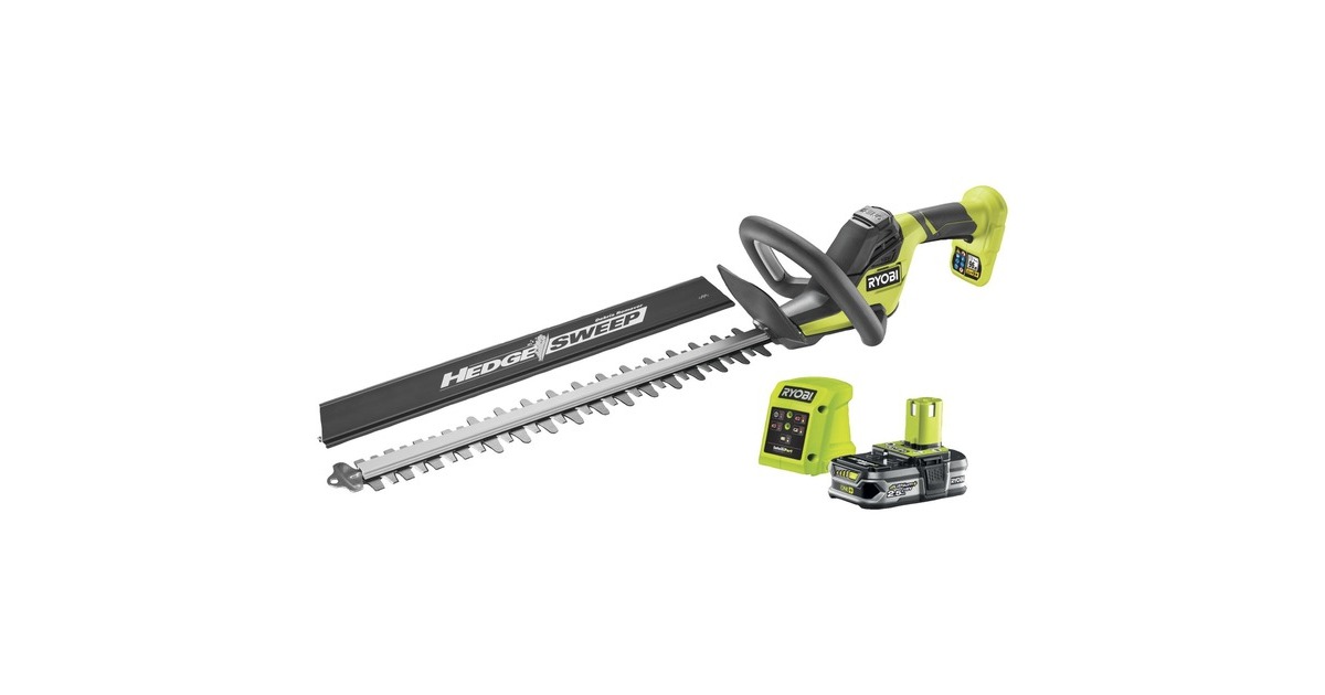 Ryobi ONE+ Akku-Heckenschere RY18HT50A-125, 18Volt(grün/schwarz, Li-Ionen Akku 2,5Ah)