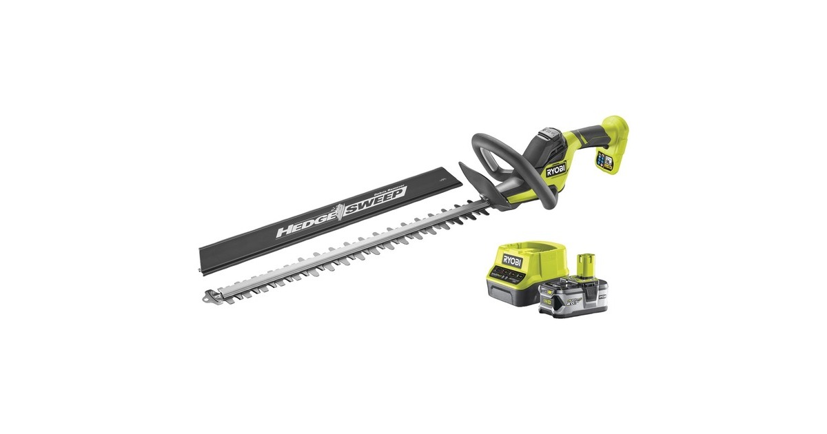 Ryobi ONE+ Akku-Heckenschere RY18HT55A-140, 18Volt(grün/schwarz, Li-Ionen Akku 4,0Ah)