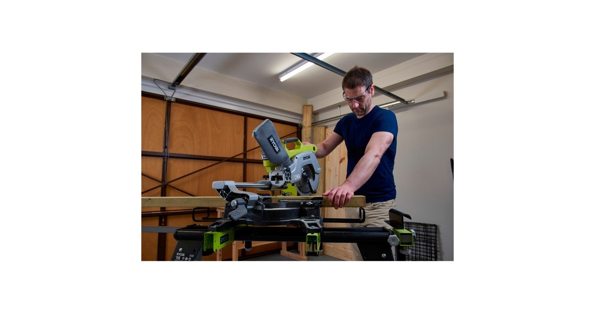 Ryobi ONE+ Akku-Kapp-und Gehrungssäge R18MS216-0, 18Volt(grün/schwarz, ohne Akku und Ladegerät)