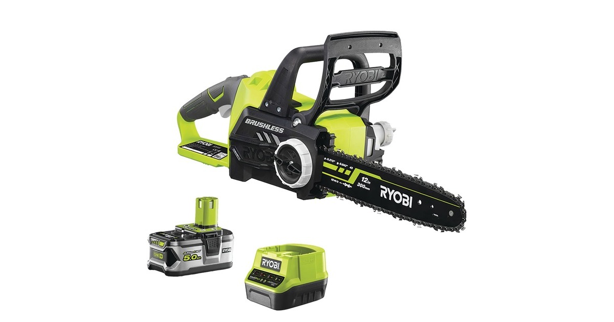 Ryobi ONE+ Akku-Kettensäge RCS18X3050F, 18Volt(grün/schwarz, Li-Ionen Akku 5,0Ah) Ryobi ONE+ Akku-Kettensäge RCS18X3050F, 18Volt(grün/schwarz, Li-Ionen Akku 5,0Ah)