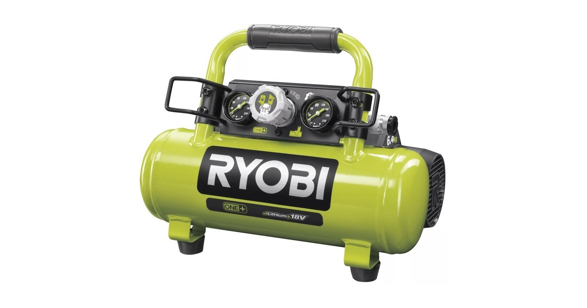 Ryobi ONE+ Akku-Kompressor R18AC-0, 18Volt(grün/schwarz, ohne Akku und Ladegerät)