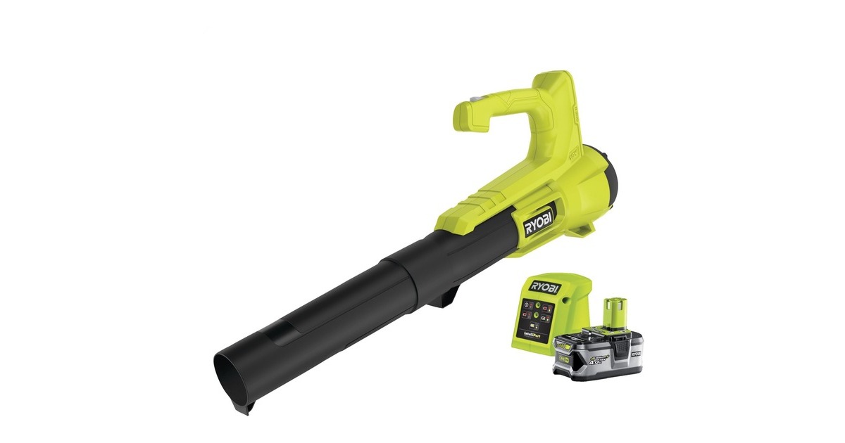 Ryobi ONE+ Akku-Laubgebläse RY18BLA-140, 18Volt(grün/schwarz, Li-Ionen Akku 4,0Ah)
