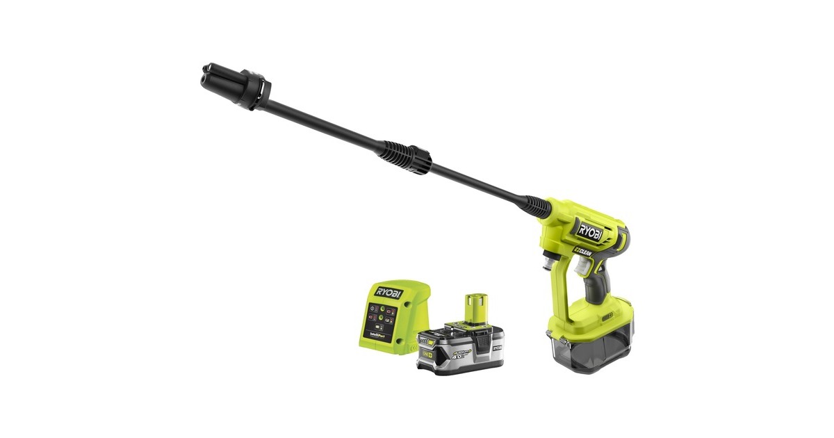Ryobi ONE+ Akku-Mitteldruckreiniger RY18PW22A-125, 18Volt(grün/schwarz, Li-Ion Akku 2,5Ah)