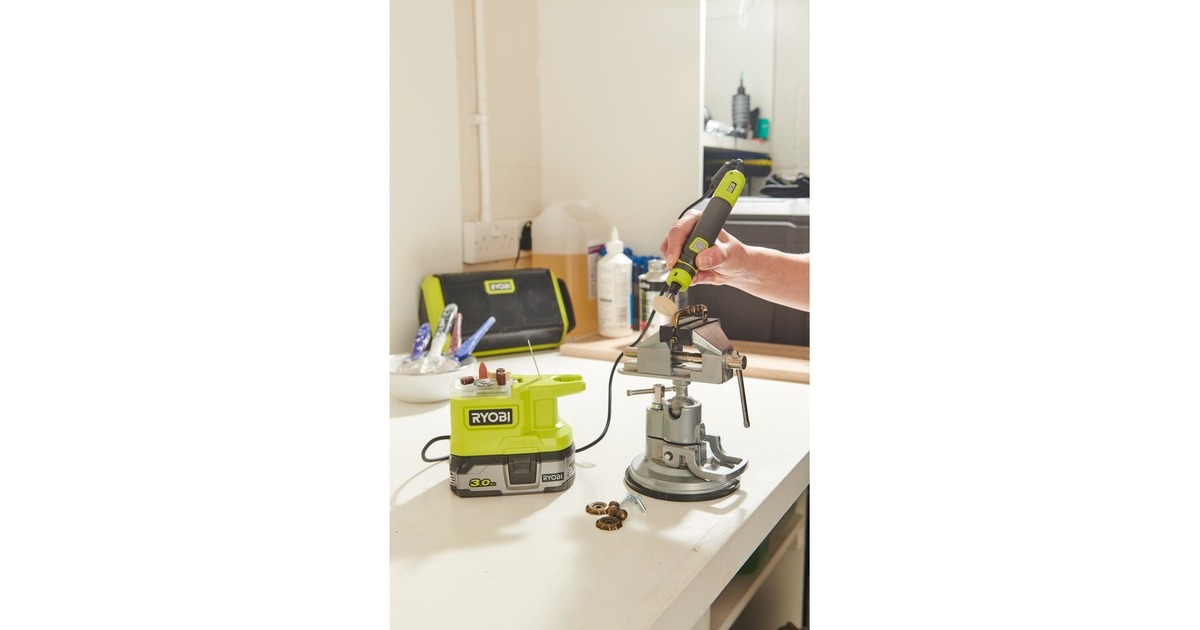 Ryobi ONE+ Akku-Rotationswerkzeug RRT18-0, 18Volt, Geradschleifer(grün/schwarz, ohne Akku und Ladegerät)