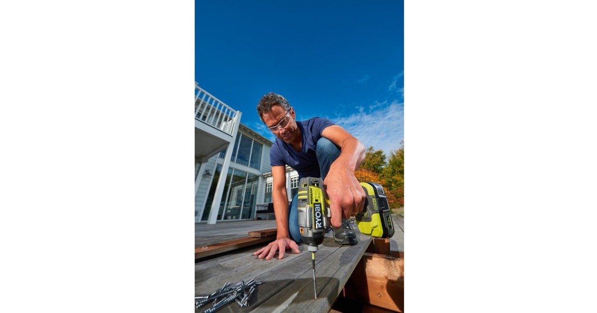 Ryobi ONE+ Akku-Schlagschrauber R18IDBL DeckDrive, 18Volt(grün/schwarz, ohne Akku und Ladegerät)