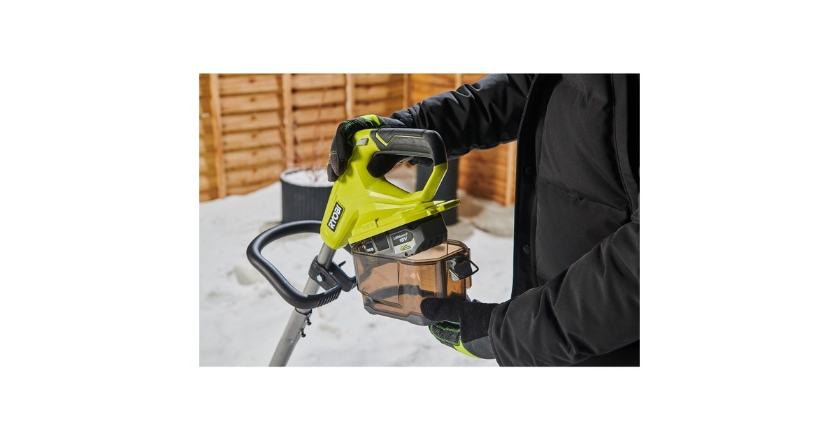 Ryobi ONE+ Akku-Schneebürste RY18ST25A-140, 18Volt, Schneefräse(grün/schwarz, Li-Ionen Akku 4,0Ah)