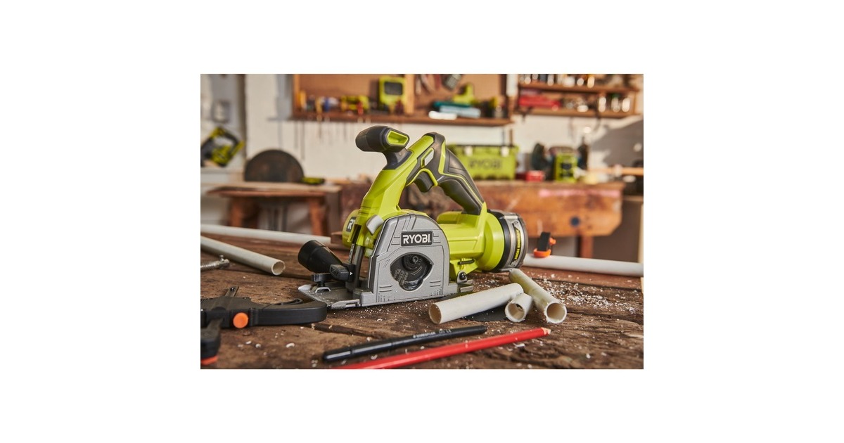 Ryobi ONE+ Akku-Tauchsäge R18MMS-0, 18Volt, Handkreissäge(grün/schwarz, ohne Akku und Ladegerät)