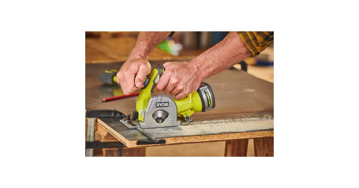Ryobi ONE+ Akku-Tauchsäge R18MMS-0, 18Volt, Handkreissäge(grün/schwarz, ohne Akku und Ladegerät)