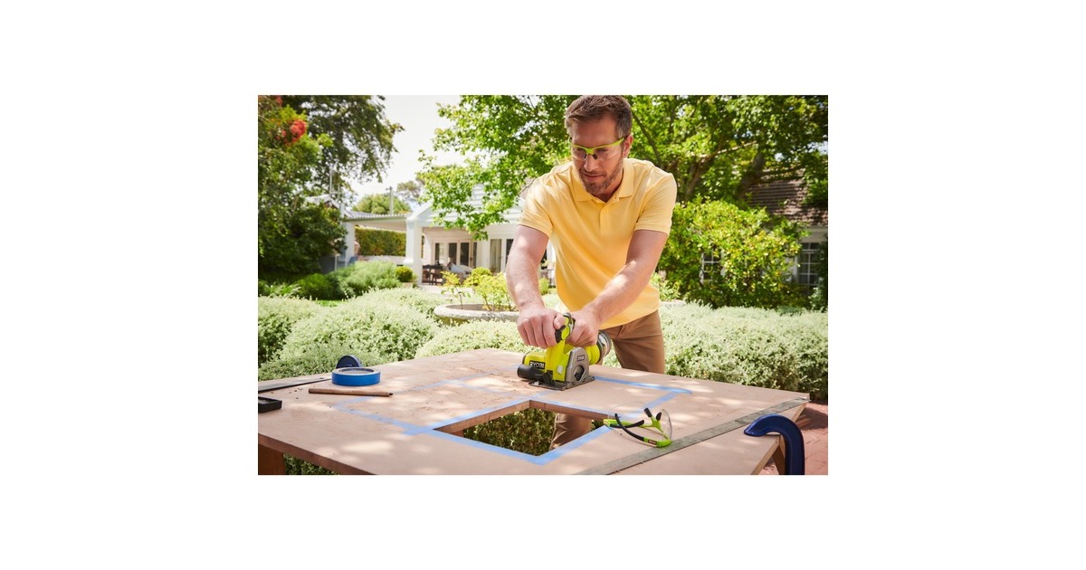 Ryobi ONE+ Akku-Tauchsäge R18MMS-0, 18Volt, Handkreissäge(grün/schwarz, ohne Akku und Ladegerät)