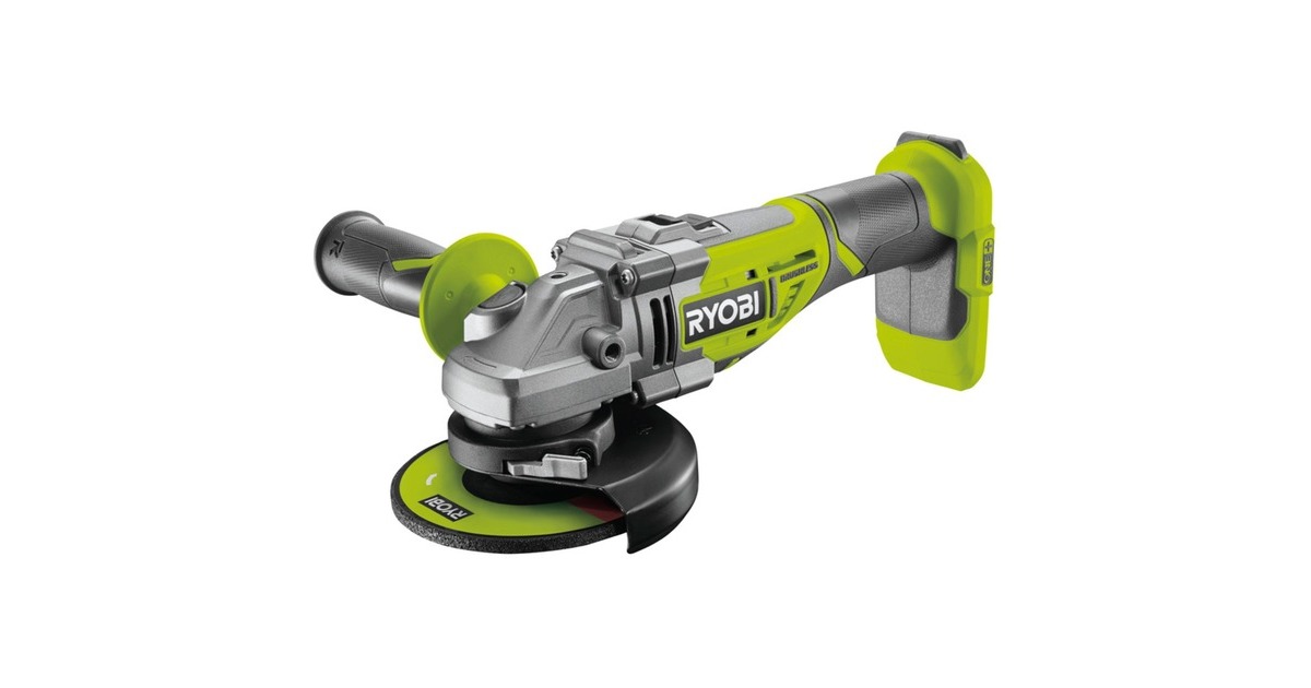 Ryobi ONE+ Akku-Winkelschleifer R18AG7- 0, 18Volt(grün/schwarz, ohne Akku und Ladegerät)