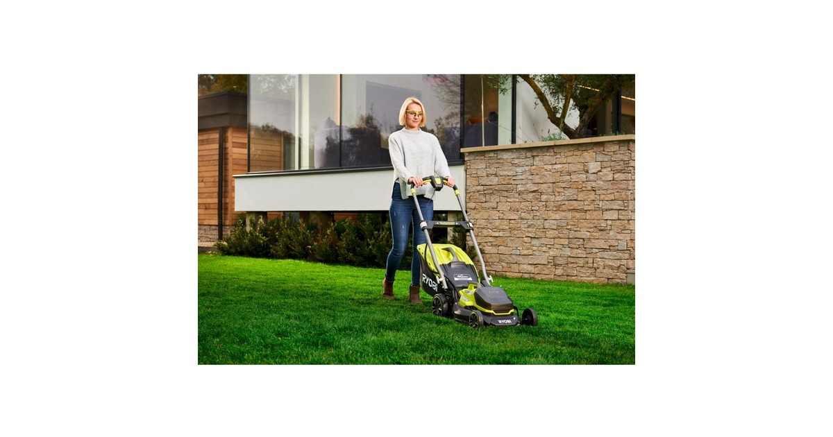 Ryobi ONE+ Brushless Akku-Rasenmäher RY18LMX40A-240, 18Volt(grün/schwarz, 2x 4,0 Ah Li-Ionen-Akku)