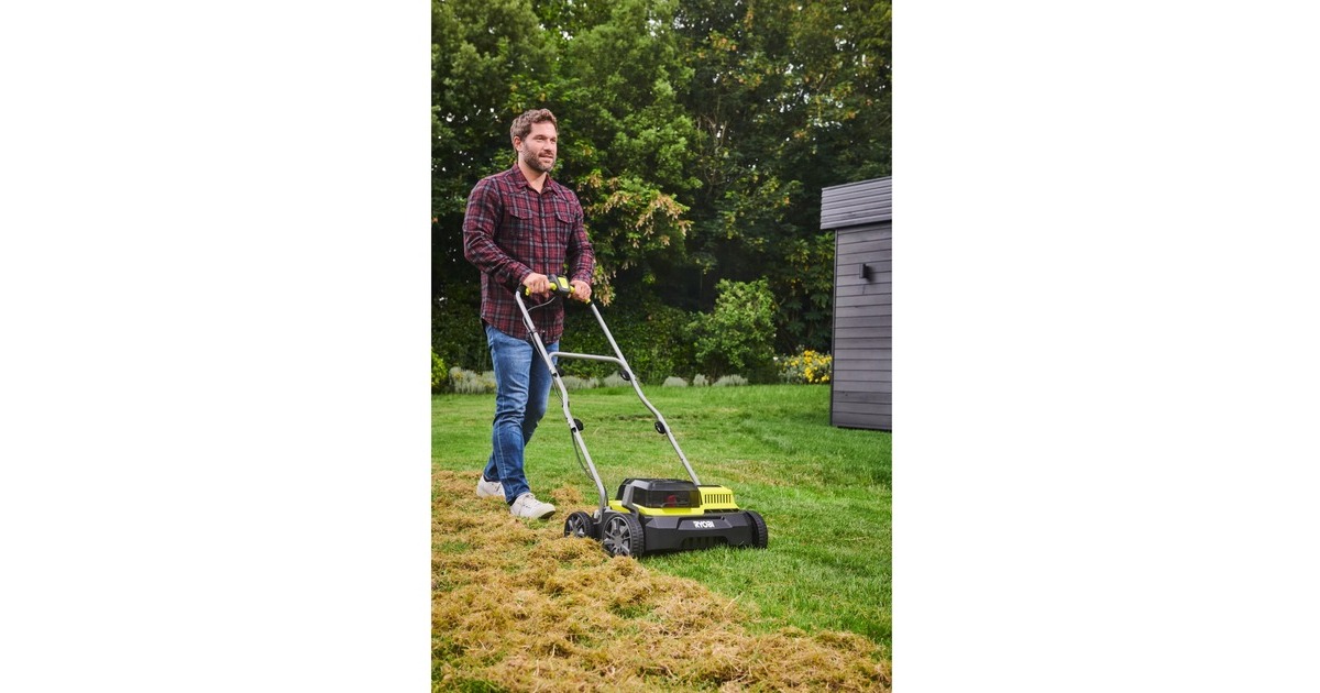 Ryobi ONE+ Brushless Akku-Vertikutierer RY18SFX35A-0, 18 Volt(grün/schwarz, ohne Akku und Ladegerät)