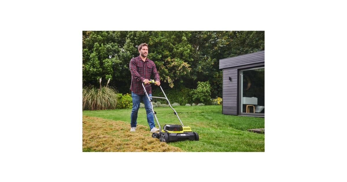 Ryobi ONE+ Brushless Akku-Vertikutierer RY18SFX35A-0, 18 Volt(grün/schwarz, ohne Akku und Ladegerät)