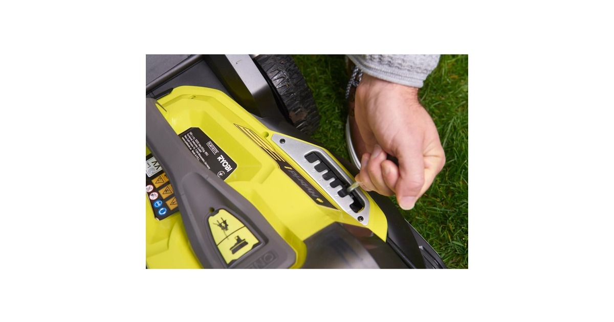 Ryobi ONE+ Hybrid-Rasenmäher RY18LMH37A-225, 18Volt / Kabel(grün/schwarz, 2x 2,5Ah Li-Ionen-Akku)