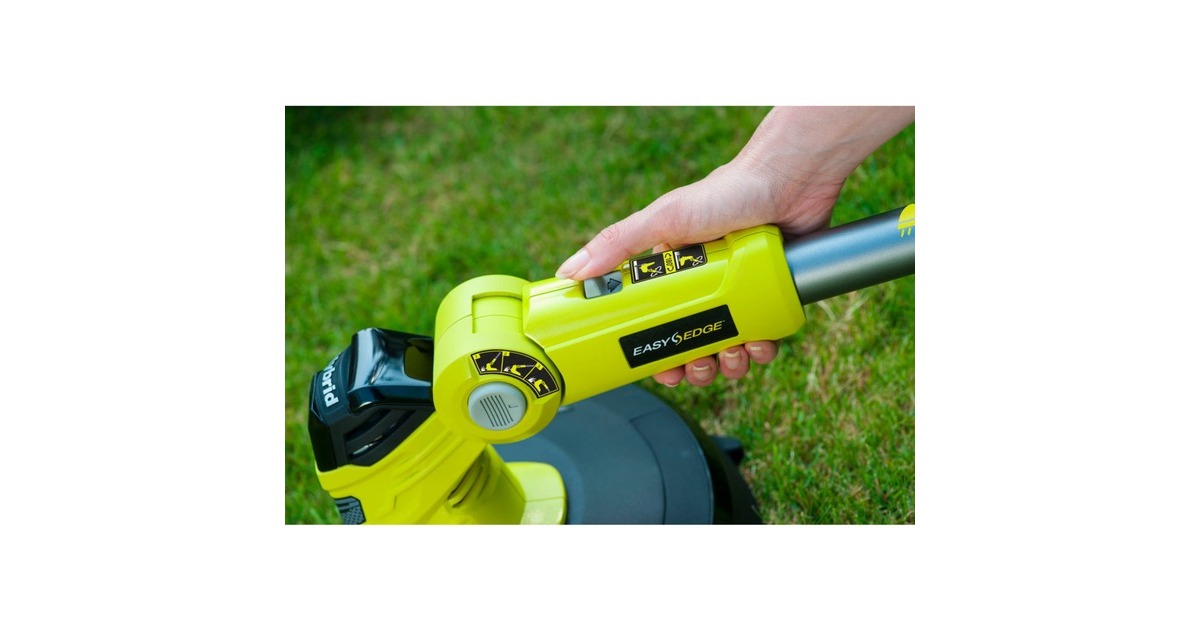 Ryobi ONE+ Hybrid-Rasentrimmer RLT1831H20F, 18Volt + Kabelbetrieb(grün/schwarz, Li-Ionen Akku 2,0Ah)