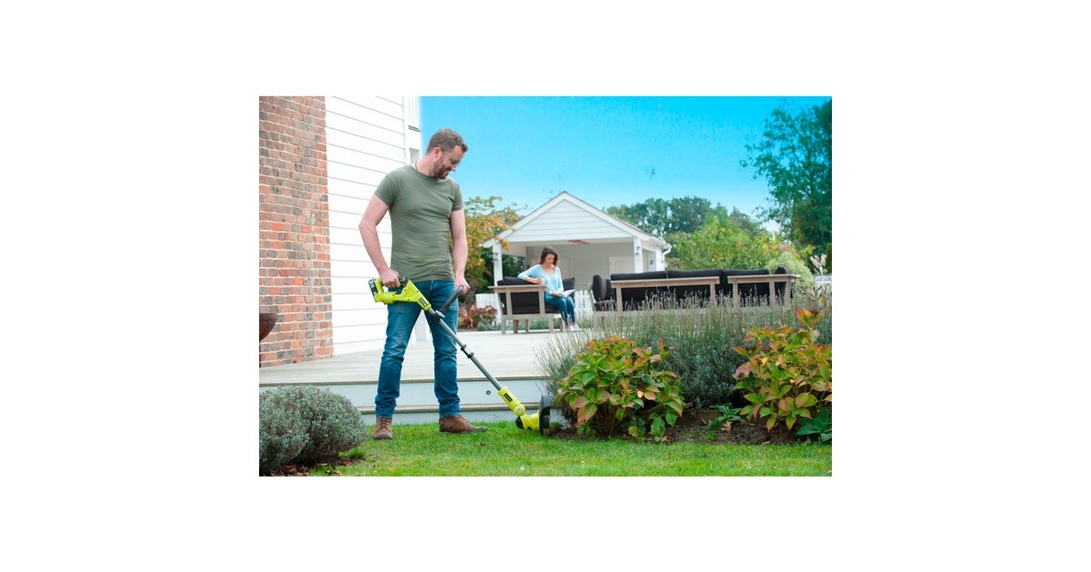 Ryobi ONE+ Hybrid-Rasentrimmer RLT1831H20F, 18Volt + Kabelbetrieb(grün/schwarz, Li-Ionen Akku 2,0Ah)