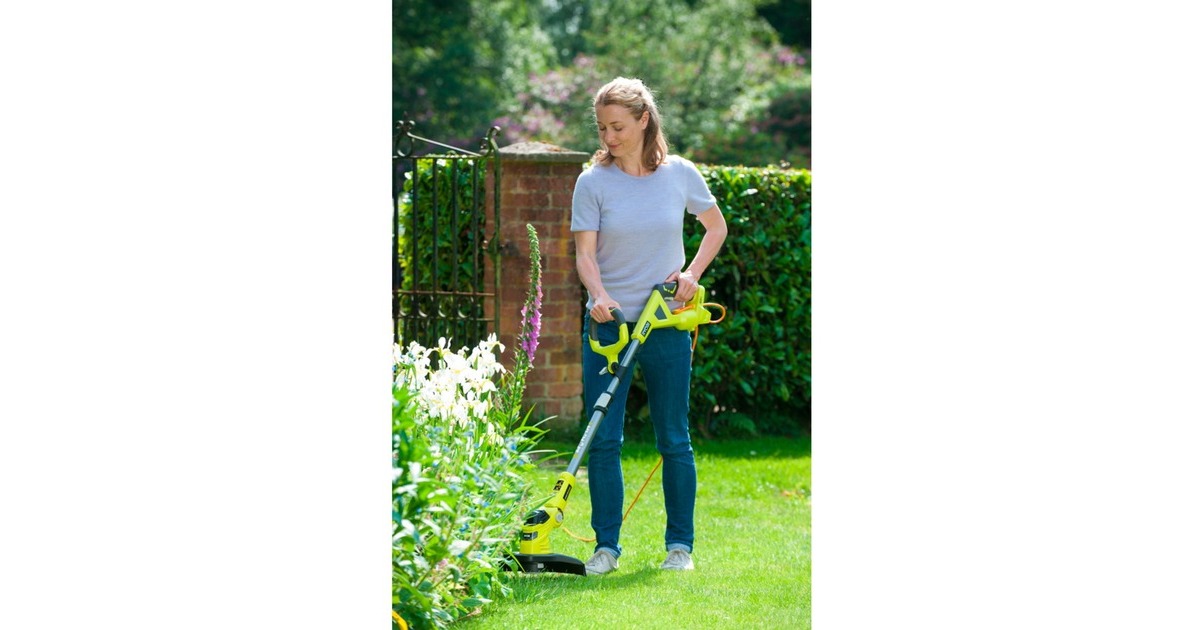 Ryobi ONE+ Hybrid-Rasentrimmer RLT1831H25F, 18Volt + Kabelbetrieb(grün/schwarz, Li-Ionen Akku 2,5Ah)