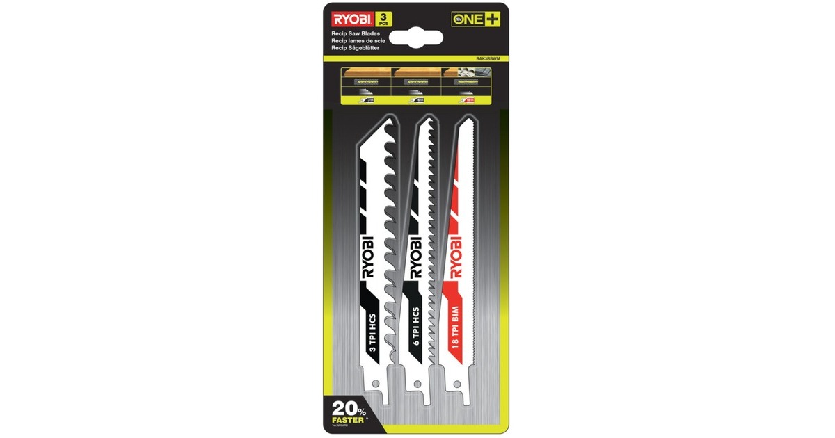 Ryobi Säbelsägeblatt-Satz RAK3RBWM, 3-teilig