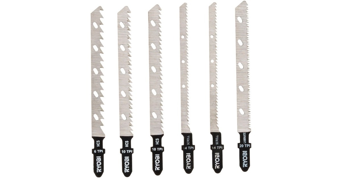 Ryobi Stichsägeblatt-Satz RAK6JSBW, 6-teilig(für Akkusägen)