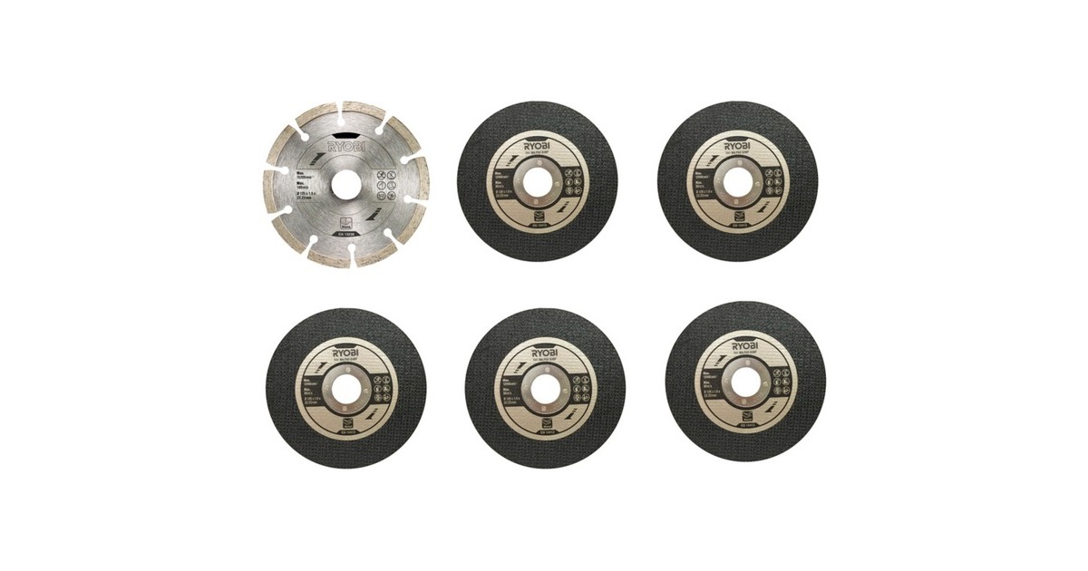 Ryobi Trennscheiben-Set RAK6AGD1, für 125er Winkelschleifer(6-teilig)