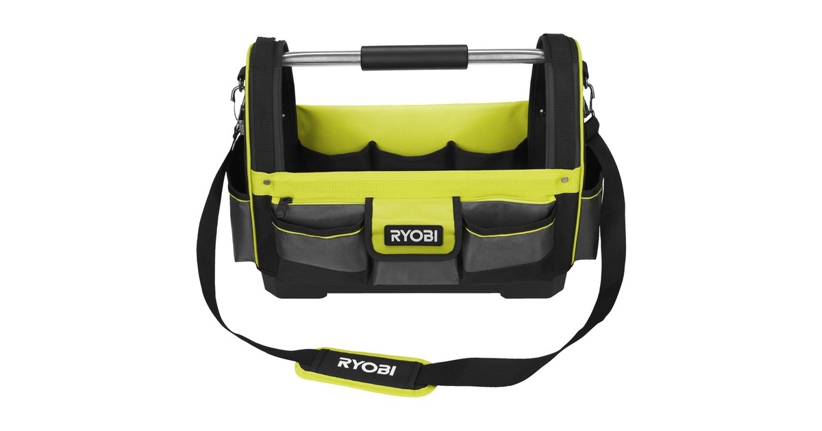 Ryobi Werkzeugtrage RSSLOT1, Größe L, Werkzeugkiste(grün/schwarz, mit Schultergurt)
