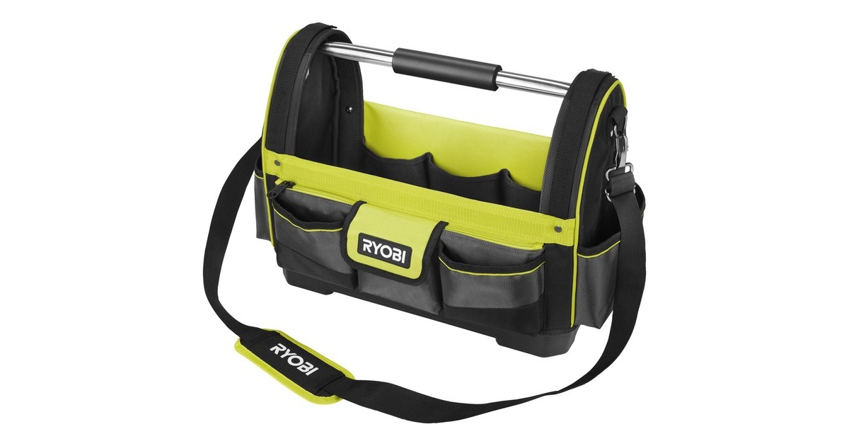 Ryobi Werkzeugtrage RSSLOT1, Größe L, Werkzeugkiste(grün/schwarz, mit Schultergurt)