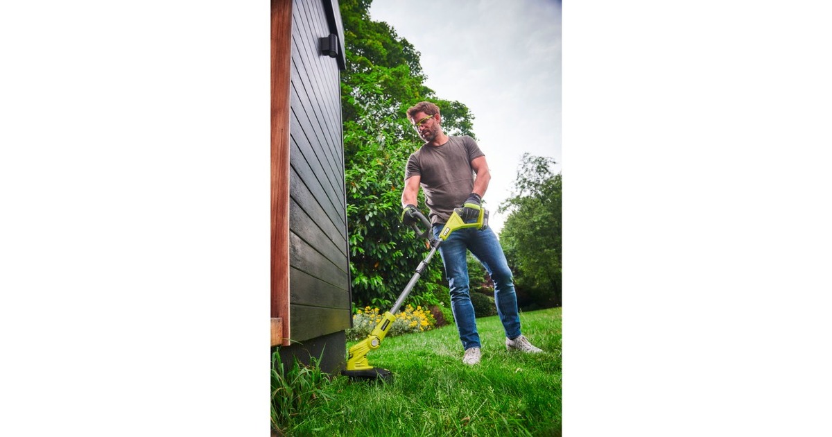 RyobiONE+ Akku Kombo-Kit RY18LT18HTA-120, Rasentrimmer + Heckenschere(grün/schwarz, Li-Ionen Akku 2,0Ah)