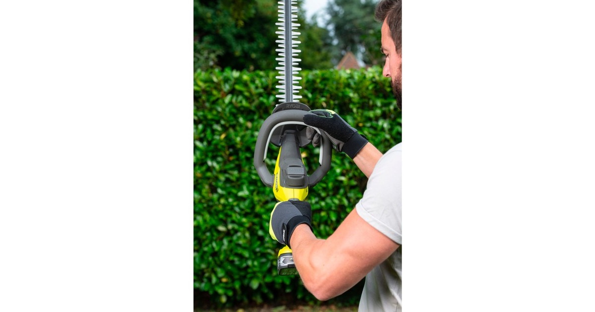 RyobiONE+ Akku Kombo-Kit RY18LT18HTA-120, Rasentrimmer + Heckenschere(grün/schwarz, Li-Ionen Akku 2,0Ah)