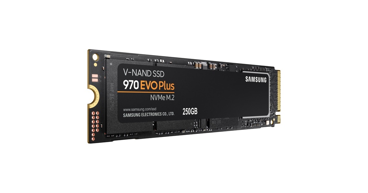 SAMSUNG 970 EVO Plus 250 GB, SSD(schwarz, PCIe 3.0 x4, NVMe 1.3, M.2 2280, intern)