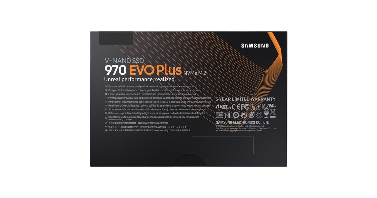 SAMSUNG 970 EVO Plus 2 TB, SSD(schwarz, PCIe 3.0 x4, NVMe 1.3, M.2 2280, intern)