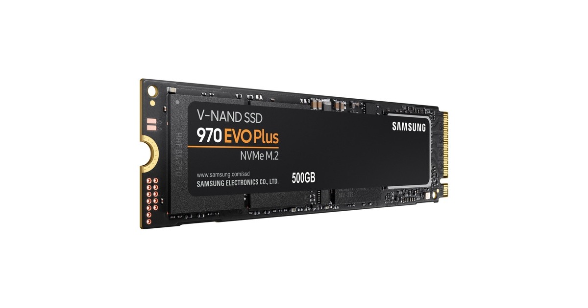 SAMSUNG 970 EVO Plus 500 GB, SSD(schwarz, PCIe 3.0 x4, NVMe 1.3, M.2 2280, intern)