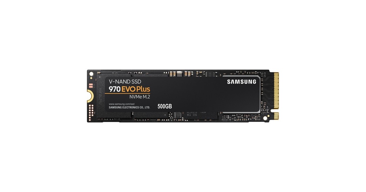 SAMSUNG 970 EVO Plus 500 GB, SSD(schwarz, PCIe 3.0 x4, NVMe 1.3, M.2 2280, intern)