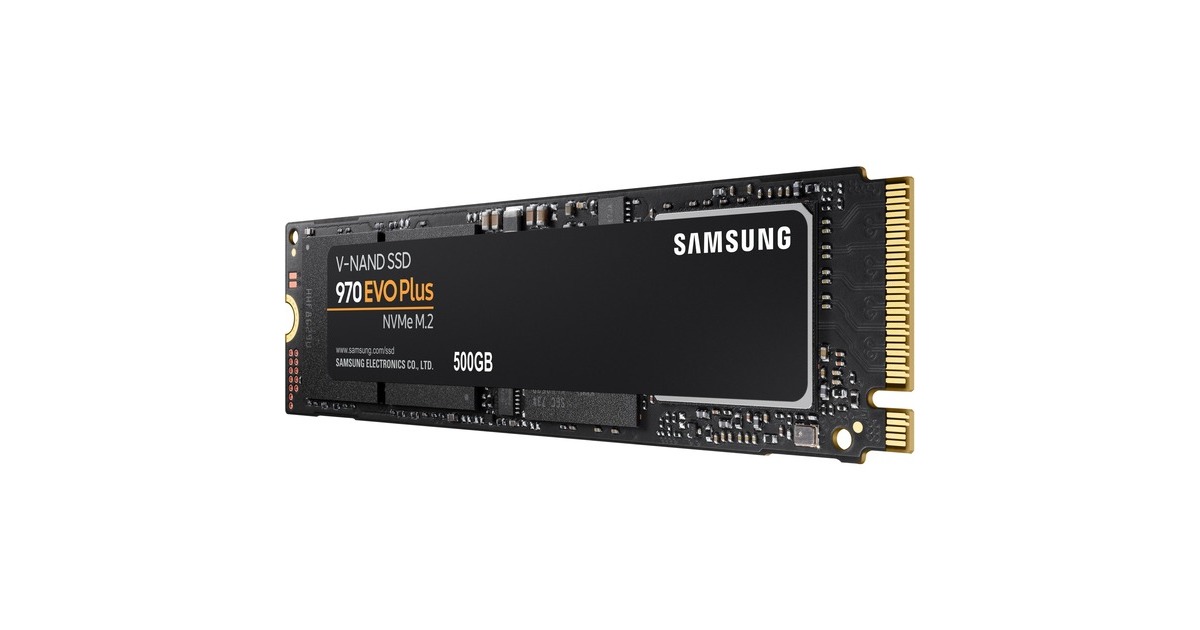 SAMSUNG 970 EVO Plus 500 GB, SSD(schwarz, PCIe 3.0 x4, NVMe 1.3, M.2 2280, intern)
