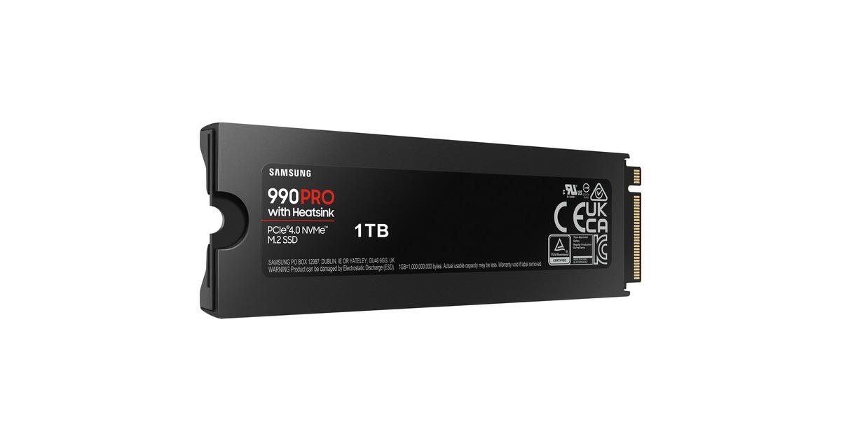 SAMSUNG 990 PRO Heatsink 1 TB, SSD(PCIe 4.0 x4, NVMe 2, M.2 2280, intern)