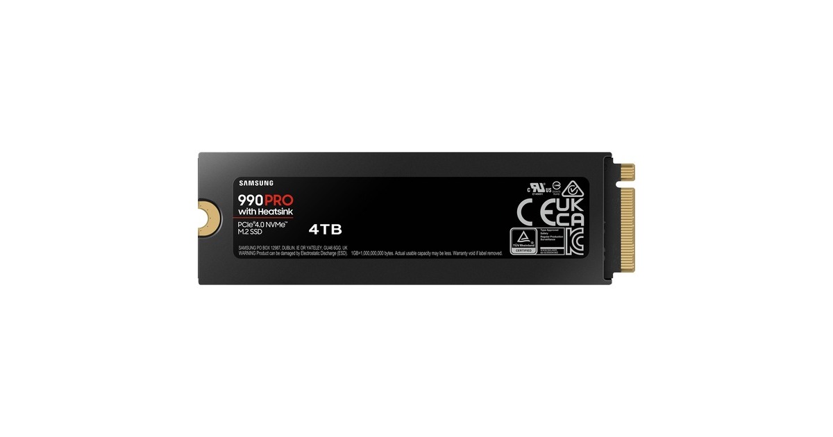 SAMSUNG 990 PRO Heatsink 4 TB, SSD(PCIe 4.0 x4, NVMe 2, M.2 2280, intern)