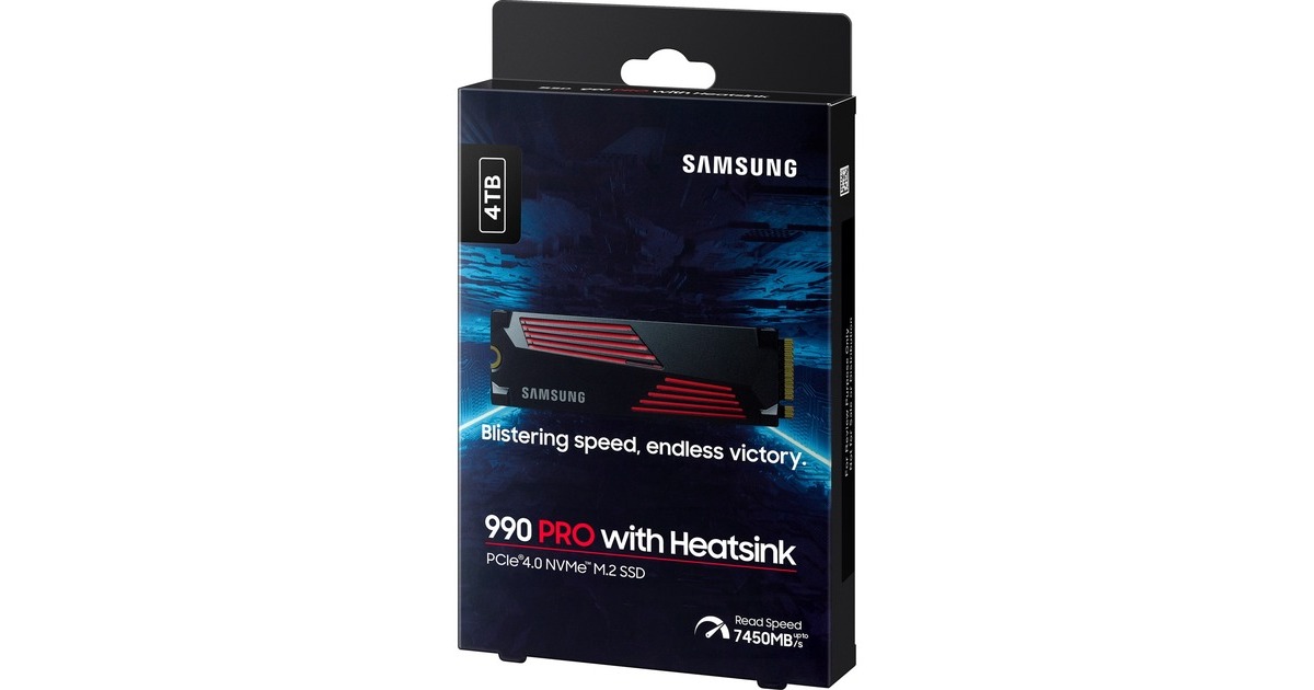 SAMSUNG 990 PRO Heatsink 4 TB, SSD(PCIe 4.0 x4, NVMe 2, M.2 2280, intern)