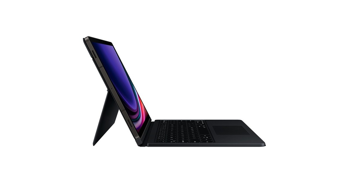 SAMSUNG Book Cover Keyboard EF-DX715 für das Galaxy Tab S9, Tastatur(schwarz, DE-Layout)