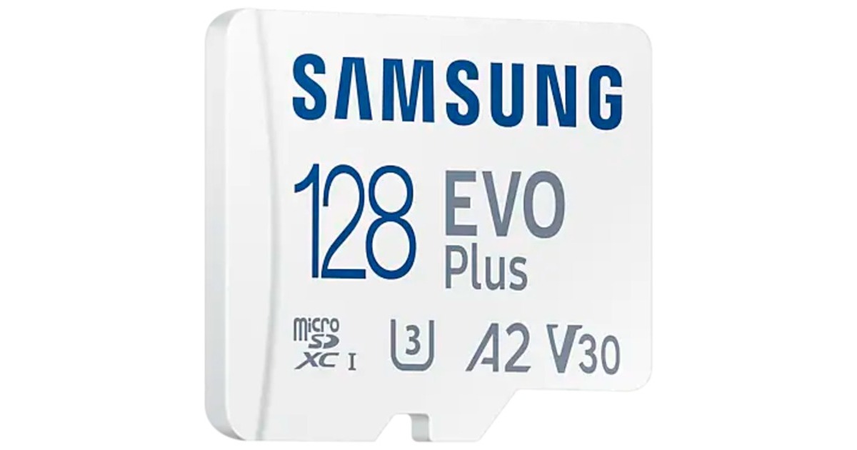 SAMSUNG EVO Plus 128 GB microSDXC (2021), Speicherkarte(weiß, UHS-I U3, Class 10, V30, A2)