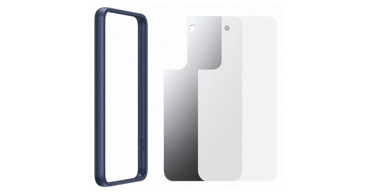 SAMSUNG Frame Cover, Handyhülle(blau/transparent, Samsung Galaxy S22+)