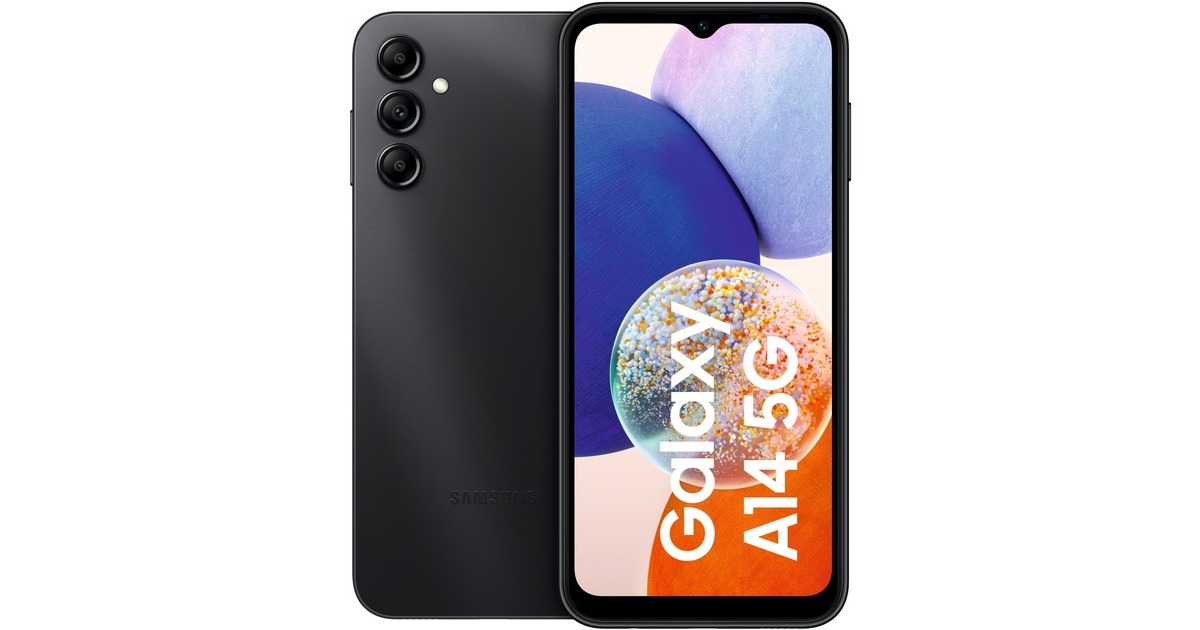 SAMSUNG Galaxy A14 5G 64GB, Handy(Black, Dual SIM, Android 13)